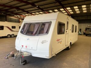 Lunar Solaris 4 Berth Fixed Island Bed Caravan