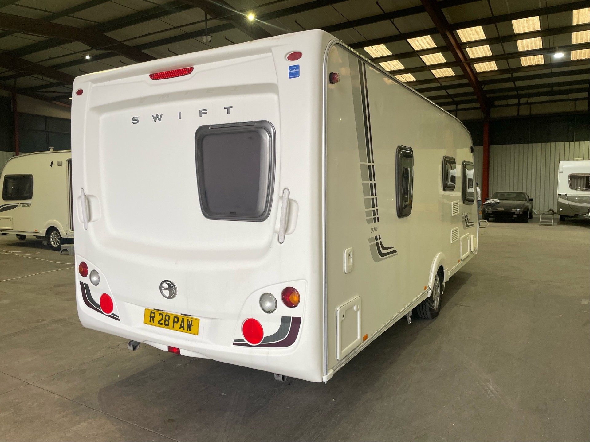 
								Swift Challenger 570-4 Berth Fixed Bed Caravan With End Washroom full									