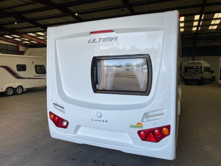 
								Lunar Ultima 560 – 4 Berth Fixed Island Bed Caravan With Awning full									